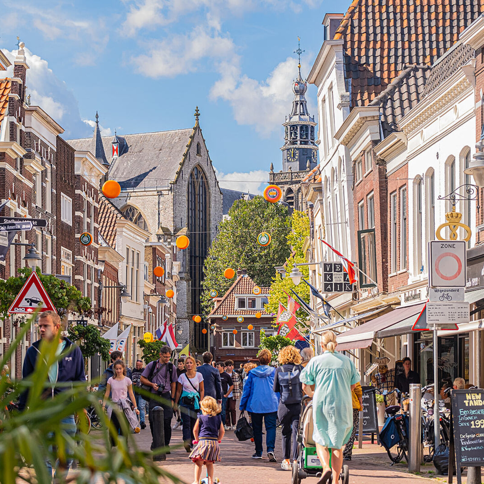 Shopping in downtown Gouda